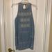 Free People Dresses | Free People Light Denim Embroidered Mini Dress Xs | Color: Blue/Cream | Size: Xs