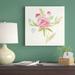 Red Barrel Studio® Petals & Blossoms V by Silvia Vassileva - Unframed Painting Print on Canvas in Green/Pink/White | 20 H x 20 W x 1.25 D in | Wayfair