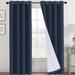 The Twillery Co.® Adona Solid Color Room Darkening Blackout Grommet Curtain Panels Set Of 2 Polyester in Green/Blue/Navy | 84 H x 52 W in | Wayfair