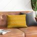 Mercury Row® Baldridge Modern Rectangular Pillow Cover & Insert Polyester/Polyfill blend in White/Yellow | 14 H x 20 W x 1.5 D in | Wayfair