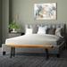 Latitude Run® Brimin Tufted Low Profile Platform Bed Upholstered/Linen in Gray | 35.8 H x 56.5 W x 80 D in | Wayfair