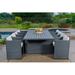 Latitude Run® 9pc Wicker Patio Dining Set Wicker/Rattan in Gray | 84 W x 42 D in | Wayfair 6724219A87E04F76B37875AD727D093E