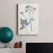 Winston Porter Navy Botanicals IV Premium Gallery Wrapped Canvas - Ready To Hang Canvas, in Blue/Indigo/Pink | 60 H x 40 W x 1 D in | Wayfair