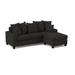 Blue Sectional - Wade Logan® Alger 2 - Piece Chaise Sectional Faux Leather/Polyester/Microfiber/Microsuede | 39 H x 82 W x 59 D in | Wayfair