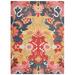 White 60 x 36 x 0.75 in Area Rug - Bungalow Rose Floral Handmade Tufted Wool Multicolor Area Rug Wool | 60 H x 36 W x 0.75 D in | Wayfair