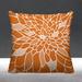 ULLI HOME Raina Floral Indoor/Outdoor Throw Pillow Polyester/Polyfill blend in Orange | 17 H x 17 W x 4.5 D in | Wayfair Raina_Square_Orange_18x18