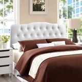Copper Grove Strathgartney Button-tufted Upholstered Headboard by Modway Wood in White | 48.5 H x 62 W x 4 D in | Wayfair MOD-5155-WHI