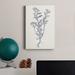 Winston Porter Navy Botanicals II Premium Gallery Wrapped Canvas - Ready To Hang Canvas, in Blue/Indigo/Pink | 60 H x 40 W x 1 D in | Wayfair