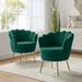 Barrel Chair - Etta Avenue™ Hendrix 30" Wide Velvet Barrel Chair Velvet in Green | 31 H x 30 W x 28 D in | Wayfair F62DA8A530884E8B83F2B00A91397A3C