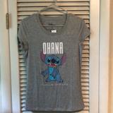 Disney Tops | Lilo & Stitch “Ohana Means Family” Disney Shirt | Color: Gray | Size: L