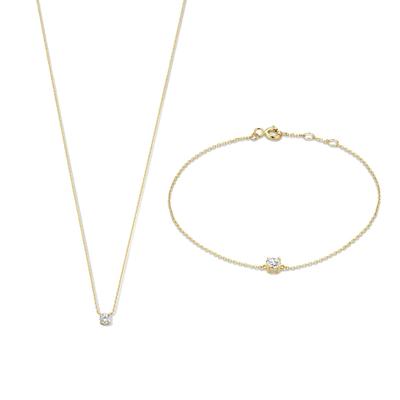 Isabel Bernard - Geschenkset Isabel Bernard Cadeau d'Isabel - 585 gold Schmuck-Set 1 ct Damen (271.99 € / 1 ct)