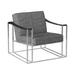 Armchair - Bernhardt Dekker 31" Wide Armchair Polyester/Leather/Metal/Other Performance Fabrics in Gray | 30.5 H x 31 W x 31.5 D in | Wayfair