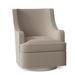 Armchair - Fairfield Chair Libby Langdon 29.5" W Swivel Armchair Fabric in White/Brown | 36.5 H x 29.5 W x 36.5 D in | Wayfair 6409-31-2_9508 05