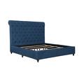 Darby Home Co Eiver Tufted Low Profile Platform Bed Upholstered/Polyester in Blue | 63 H x 81.75 W x 90.62 D in | Wayfair