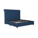 Darby Home Co Eiver Tufted Low Profile Platform Bed Upholstered/Polyester in Blue | 63 H x 65.37 W x 90.62 D in | Wayfair