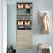 Dotted Line™ Grid 25.13" W Closet System Walk-In Sets Manufactured Wood in Gray | 72 H x 25.13 W x 14 D in | Wayfair