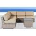 LSI 6 Piece Sunbrella Sectional Seating Group with Cushions