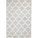 One of a Kind Hand-Tufted Modern 5' x 8' Trellis Wool Grey Rug - 5' x 8'