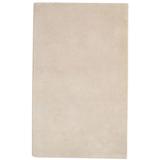 One of a Kind Hand-Tufted Modern 3' x 5' Solid Wool Beige Rug - 3' x 5'