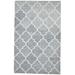 One of a Kind Hand-Tufted Modern 5' x 8' Trellis Wool Grey Rug - 5' x 8'