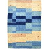 One of a Kind Hand-Woven Persian 6' x 9' Tribal Wool Blue Rug - 6' x 8'