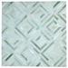 One of a Kind Hand-Woven Modern 6' Square Diamond Leather Green Rug - 6' Square