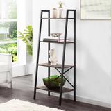 Ledel Industrial 4-Tier Bookshelf Bookcase Ladder Shelf for Living Room Bedroom Office