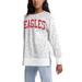 Women's Gameday Couture Gray American University Eagles Side-Slit French Terry Crewneck Sweatshirt