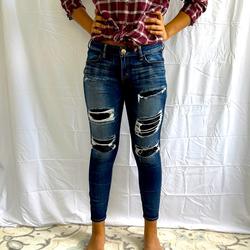 American Eagle Outfitters Jeans | American Eagle Denim X Super Low Rise Jegging | Color: Blue | Size: 14 Regular