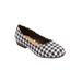 Extra Wide Width Women's The Jaiden Slip On Flat by Comfortview in Hdstooth (Size 9 WW)
