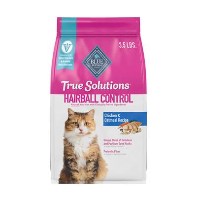 Blue Buffalo True Solutions Chicken Hairball Control Natural Dry Cat Food for Adult Cats, 3.5 lbs.