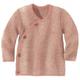 disana - Kid's Melange-Jacke - Merinojacke Gr 74/80 rosa/braun