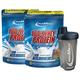 IronMaxx Double Protein Power Pack, 2x 500g 100% Whey Protein Pulver Cookies und Cream inklusive IronMaxx Shaker Anthrazit