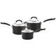 Circulon 5011275839375 Total Hard Anodised 3 Piece Saucepan Set, Plastic