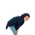 Spilow Dinosaur Hoodie for Kids Age 1 to 9 - Premium Quality Zipper Cardigan with Tail and Spikes on Back - Level Up with this Epic Designer Cotton Dino Hoodie Navy