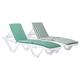 Harbour Housewares Set of 2 Green 180cm x 50cm Sun Lounger Cushions - Replacement Outdoor Garden Patio Sunbed Chair Pad - Master Range Cushion Only
