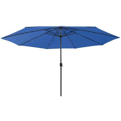 Vidaxl - Sonnenschirm mit LED-Beleuchtung 400 cm Azurblau