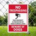 SmartSign No Trespassing Sign | 14 H x 10 W x 0.04 D in | Wayfair VM9G