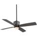 Minka Aire 52" Strata 4 - Blade Outdoor LED Standard Ceiling Fan w/ Remote Control & Light Kit Included in Gray | Wayfair MF734LSI