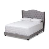 Willa Arlo™ Interiors Satterlee Tufted Upholstered Low Profile Standard Bed Metal in Gray | 54.53 H x 66.14 W x 81.5 D in | Wayfair