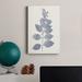 Winston Porter Navy Botanicals IX Premium Gallery Wrapped Canvas - Ready To Hang Canvas, Solid Wood in White | 36 H x 24 W x 1 D in | Wayfair