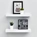 Latitude Run® Abdas 2 Piece Floating Shelf Wood in White | 1.25 H x 15 W x 7.75 D in | Wayfair 7FCCABCF501442ADB732A94035CF0BE0