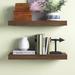 Gracie Oaks Sporgh 2 Piece Pine Solid Wood Floating Shelf Wood in Brown/Green | 5.5 W x 24 D in | Wayfair 59CB929A2FD3482D82C48F1E8ED88052