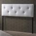 Orren Ellis Eladia Panel Headboard Faux Leather/Upholstered in White/Black | 22.5 H x 56 W x 3.15 D in | Wayfair 0A35C39EA6694A2587A08AAC3F1AA1B0