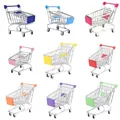 Mini caddie de supermarché en métal pour enfants chariot de rangement jouet de jeu de simulation