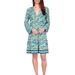 Michael Kors Dresses | Mixed-Print Ruffle-Hem Dress, Regular & Petite | Color: Blue/Green | Size: L