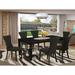 East West Furniture 7 Piece Dining Table Set- a Rectangle Kitchen Table and 6 Linen Fabric Chairs, (Finish Options)