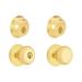 Schlage Plymouth Bright Brass Steel ANSI Grade 2 Knob and Double Cylinder Deadbolt 1-3/4 in.