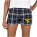 Women's Concepts Sport Navy/Gray West Virginia Mountaineers Ultimate Flannel Sleep Shorts
