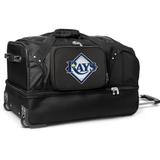 MOJO Black Tampa Bay Rays 27'' Drop Bottom Wheeled Duffle Bag